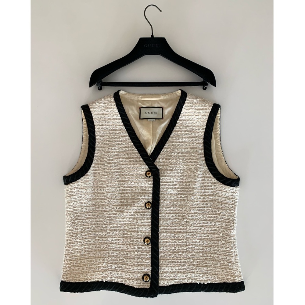 Gucci GG Button Tweed Vest